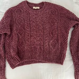 PacSun Maroon Cropped Sweater